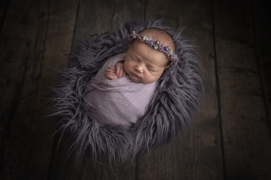 Newborn baby Photograph taken by a photographer from Whitchurch Hampshire with training from Karen Wiltshire's studio Poole Dorset.