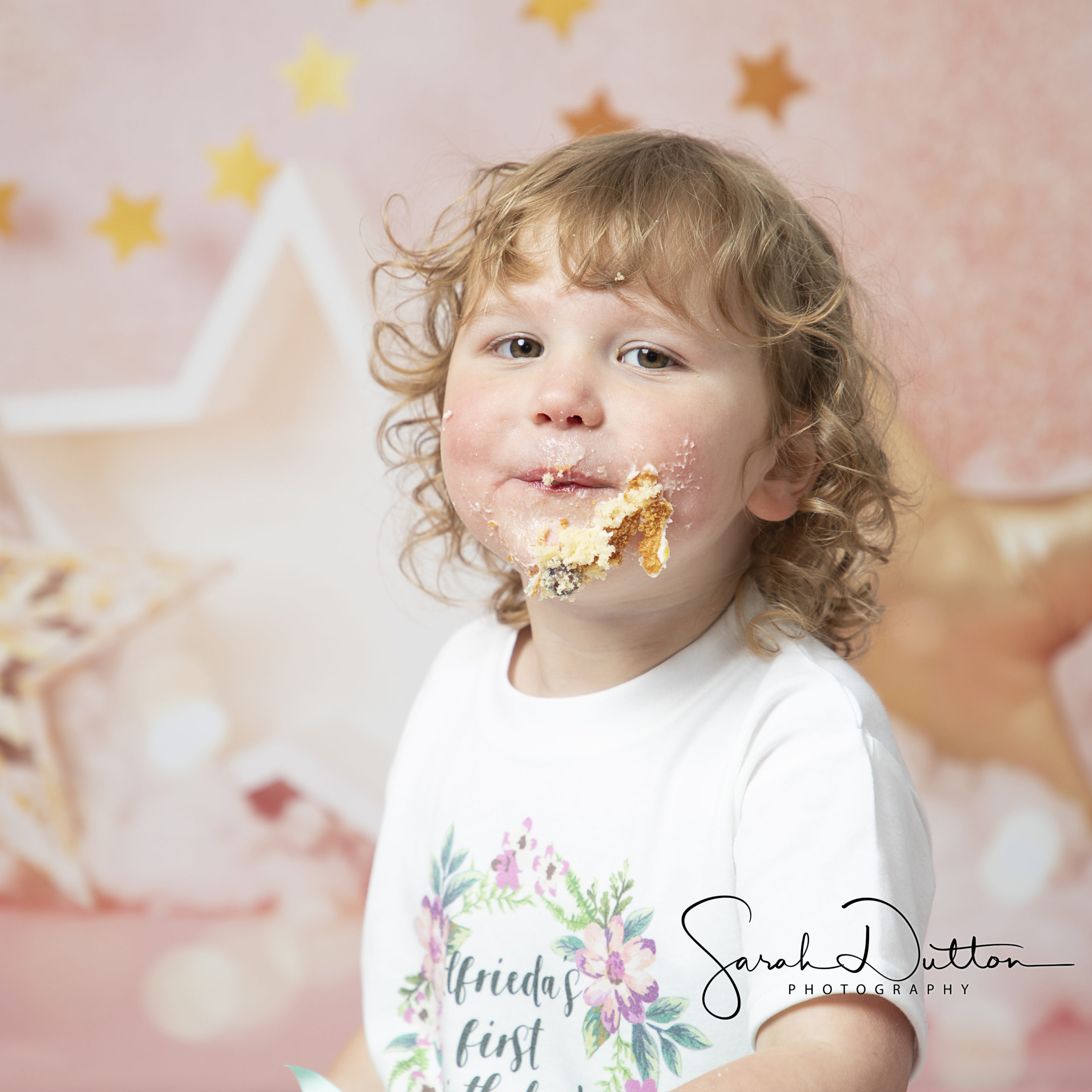 Cake Smash Photography taken by a profession photographer in her studio in Whitchurch Hampshire but covers Basingstoke, Andover, Newbury and Winchester 